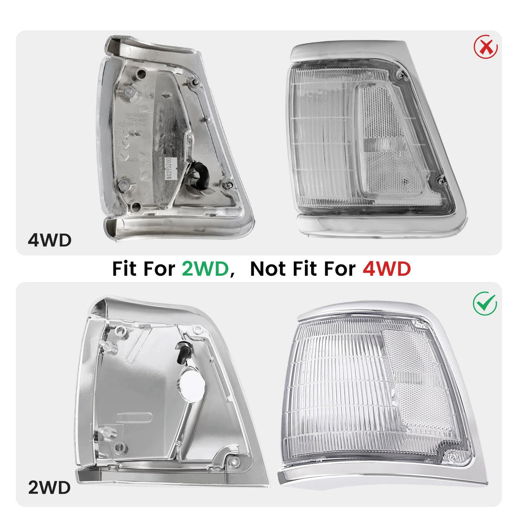 Set of 4 Corner Lamps + Turn Signal Lamps for Toyota Pickup (1992–1995)