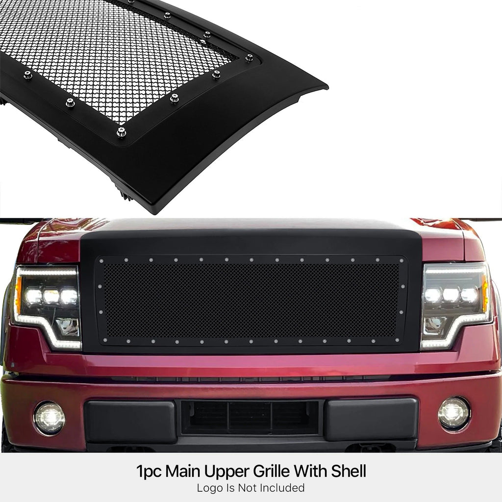 Stainless Black Mesh Grille for Ford F-150 (2009-2014)