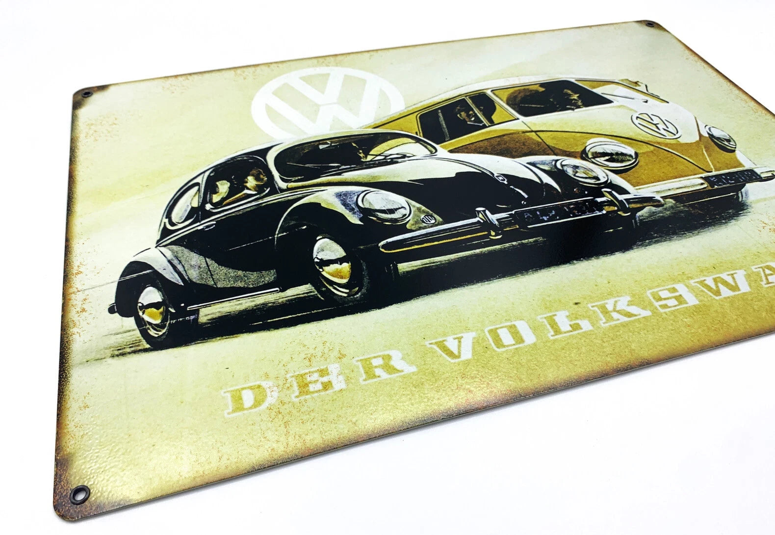 Metal Sign Vintage Volkswagen Beetle Large Reproduction for (1957–1979)