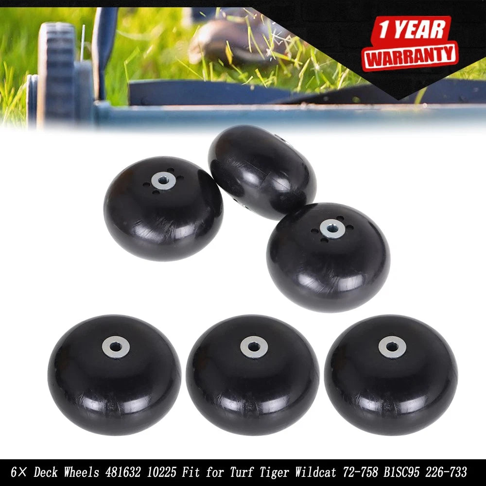 Set of 6 Deck Wheels for Turf Tiger Wildcat (72-758)