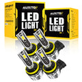 Set of 4 H11 LED Headlight Bulbs for Low Beam (80000LM, 6500K)