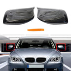 1 Pair ABS M Style Side Rearview Mirror Cover Caps for BMW 5 6 Series (2003–2010)