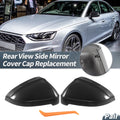 Pair Rearview Mirror Cover Caps Black Carbon Fiber for Audi A4 A5 S4 S5 RS5 (2013–2020)