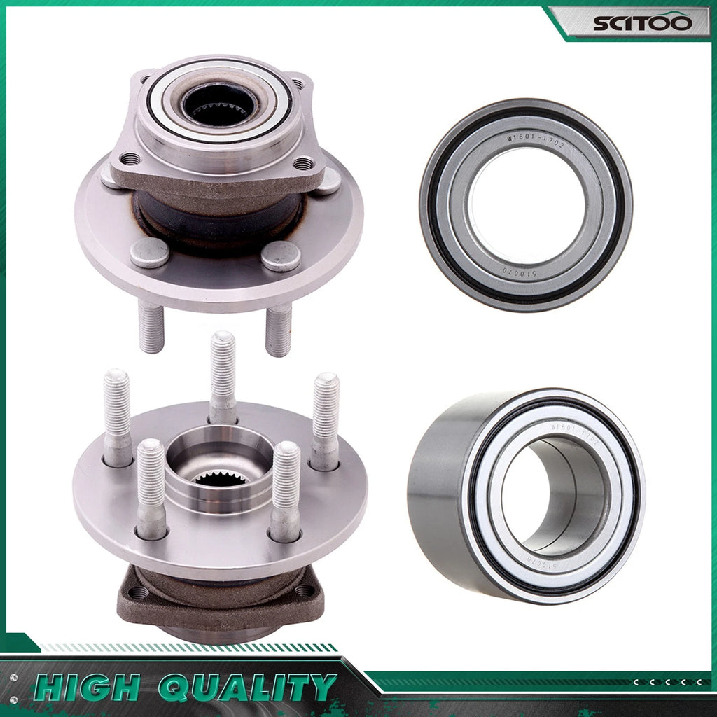 Set of 4 Wheel Hub Bearing Assembly for Pontiac Vibe 2003–2006, Toyota