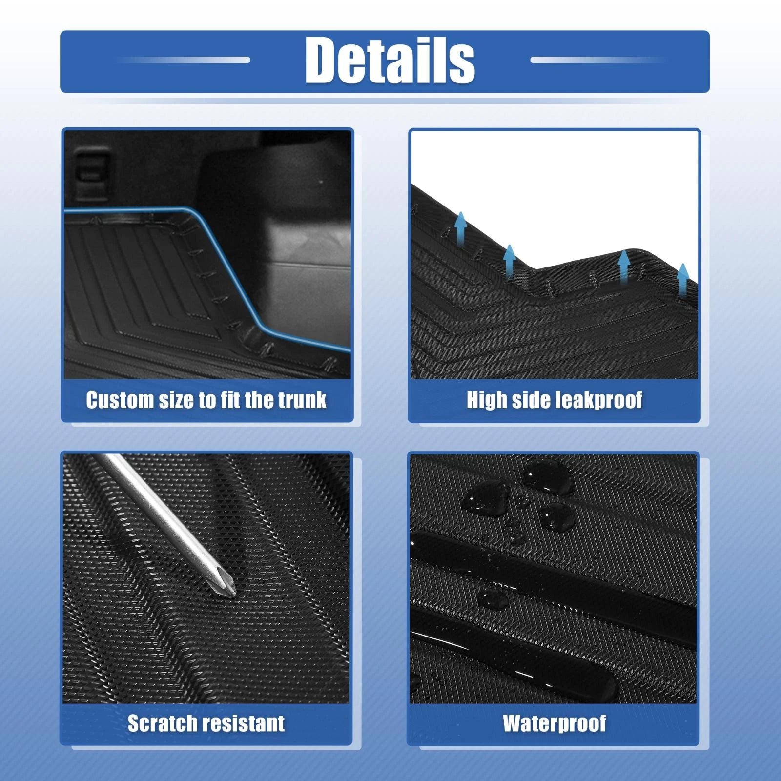 TPE Rear Cargo Liner Trunk Mat for Chevrolet Equinox (2018–2023)