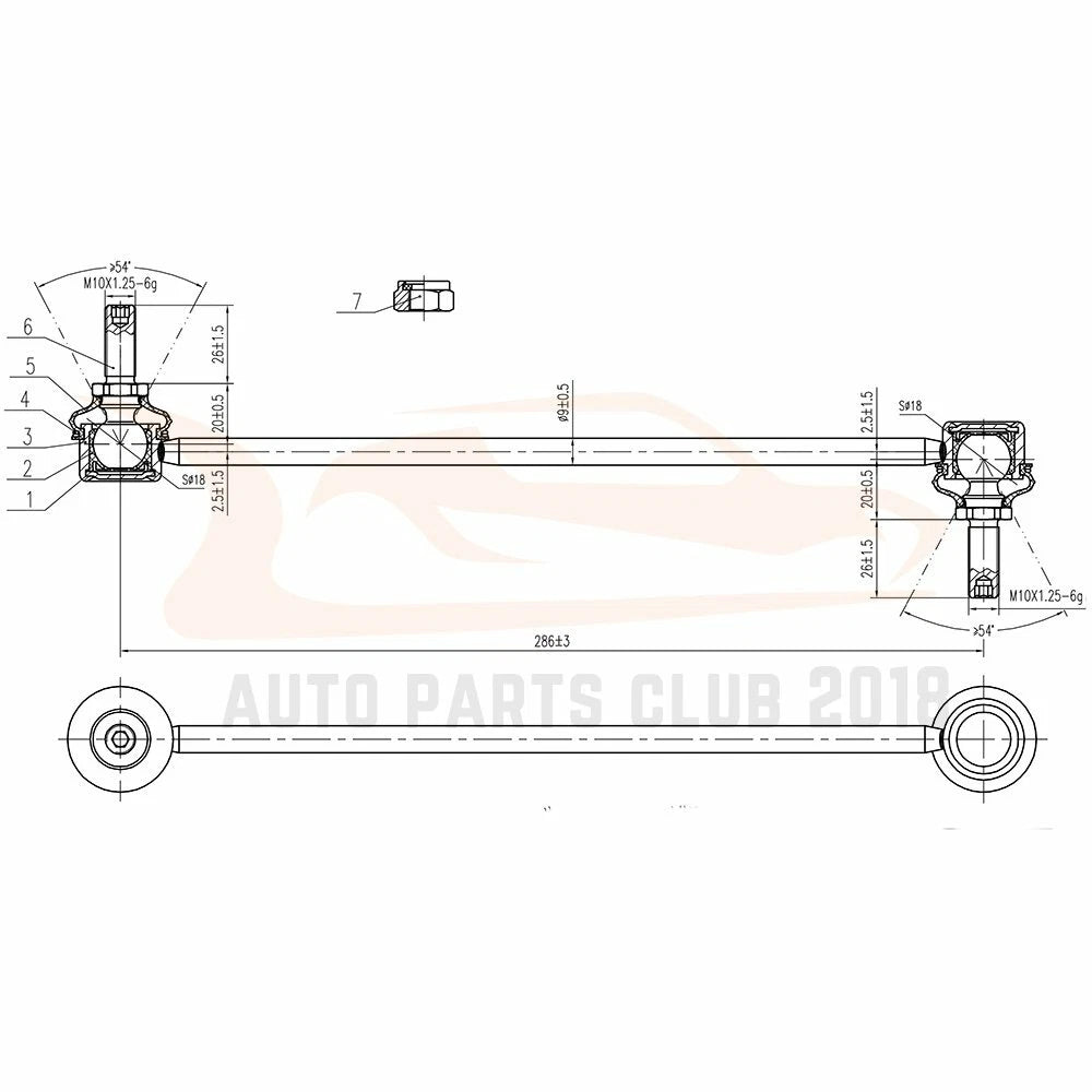 2X Front Sway Bar Link Suspension Kit for Toyota RAV4 (2001–2005)