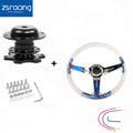 14" Racing Steering Wheel with Quick Release for Universal Fit