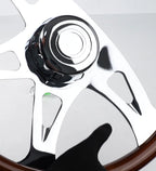 18" Chrome Wood Steering Wheel for Truck