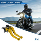Adjustable Short Brake Clutch Levers for Suzuki GSX-8R (2022–2023) - Gold Tone