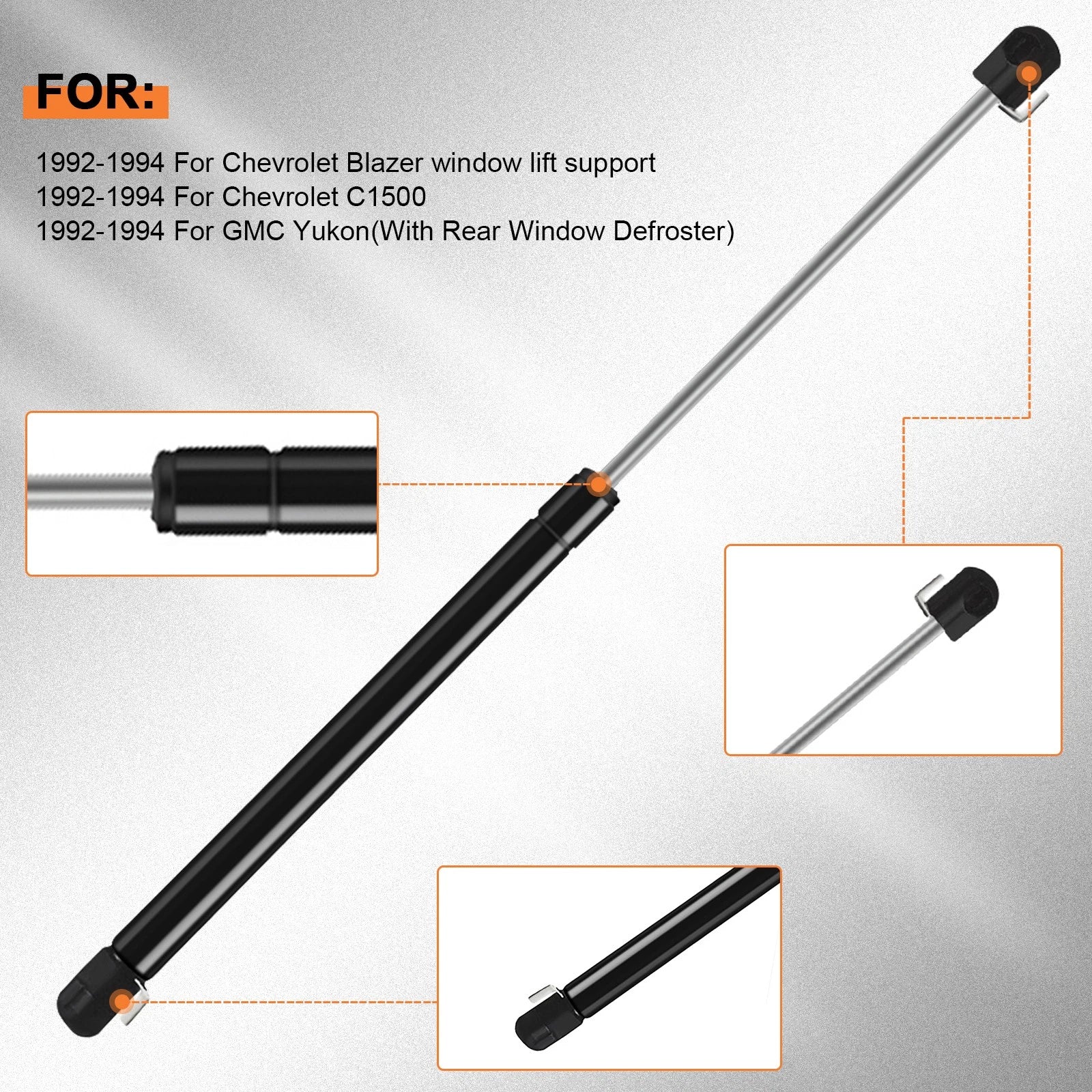 Set of 2 Window Glass Lift Supports for Chevrolet Blazer C1500 Suburban (1992–1994)