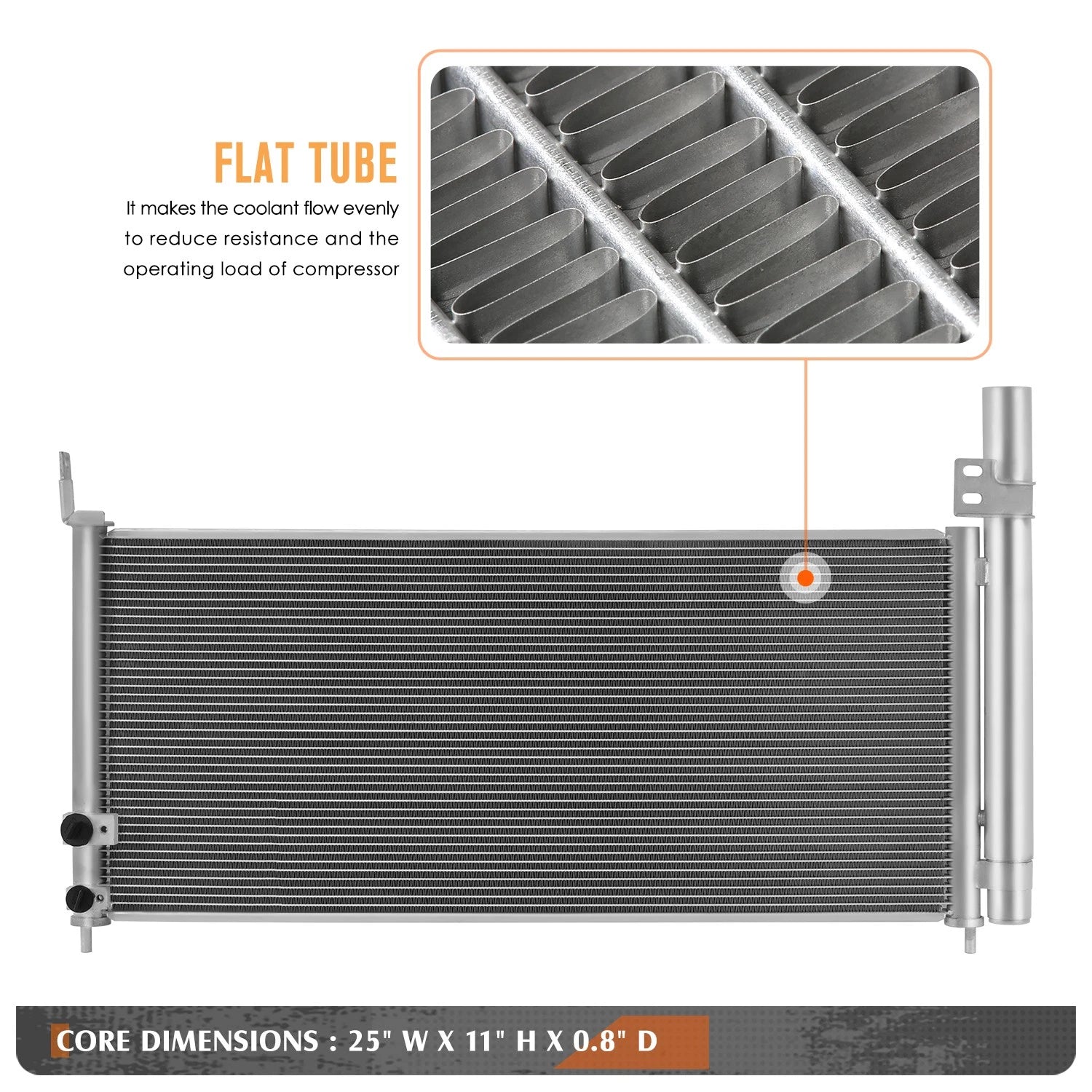 A/C Condenser for Toyota Prius V (2012–2017) Aluminum Core Replacement
