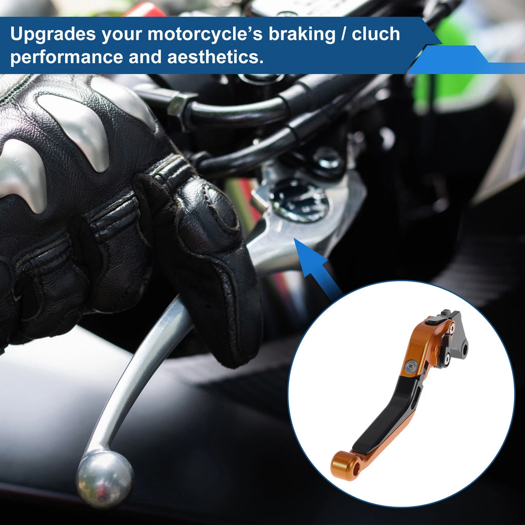 Adjustable Brake Clutch Lever for Suzuki GSXR150 (2017–2020) Orange Black