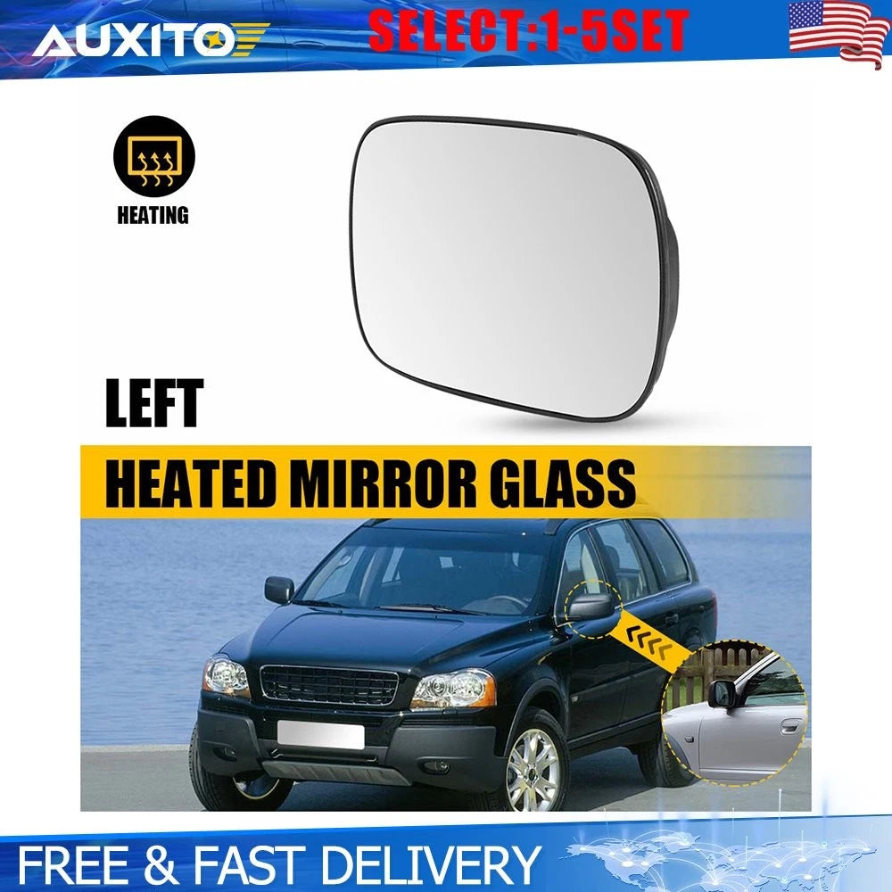 Driver Side Heated Mirror Glass for Volvo XC70 XC90 (2003–2006)