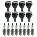 Set of 8 Ignition Coils & Platinum Spark Plugs for Mercedes W210 W140 R129