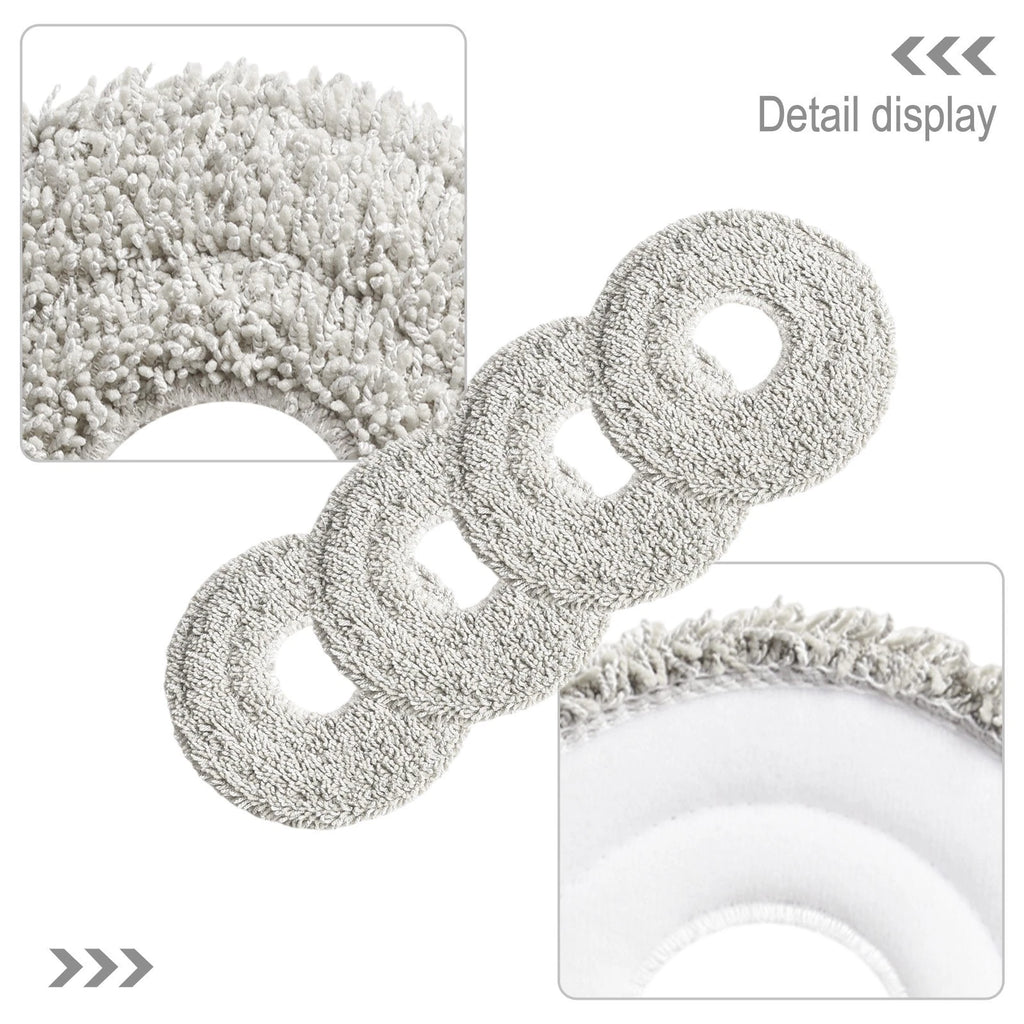 Set of 4 Cleaning Cloths for Cecotec 11090 Vacuum Cleaner