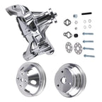 High Volume Long Water Pump & 2 Groove Crankshaft Pulley Kit for Chevy 350 400 (1967–1986)