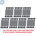 Set of 8 Plastic Spiral Garden Stakes for Landscape Edging