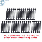 Set of 8 Plastic Spiral Garden Stakes for Landscape Edging