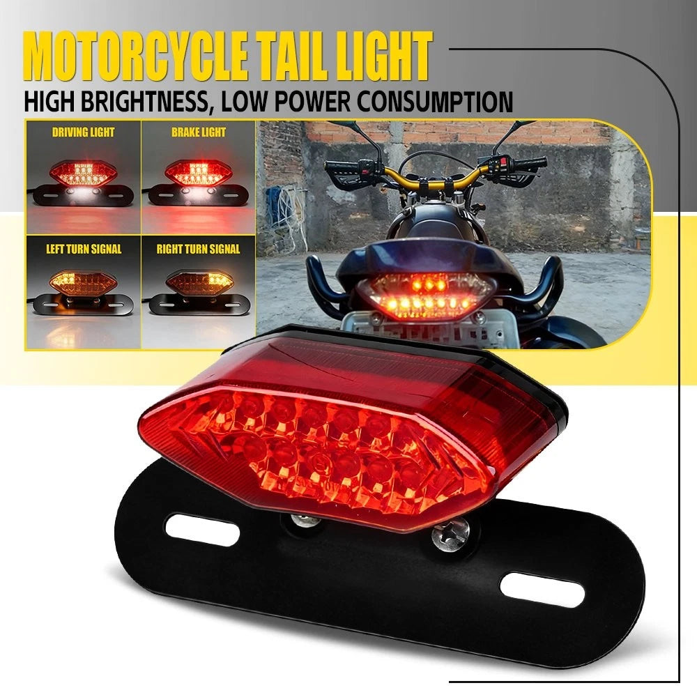 16 LED Integrated Tail Light for Motorcycle (Universal Fit)