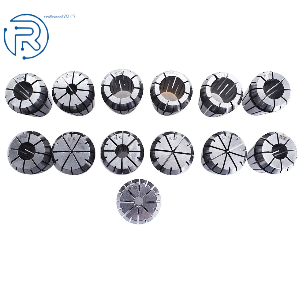 Set of 13 ER32 Spring Collets for CNC Milling Lathe Tool Machine