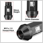 Set of 20 Closed End Lug Nuts M12 X1.5 24mm OD for