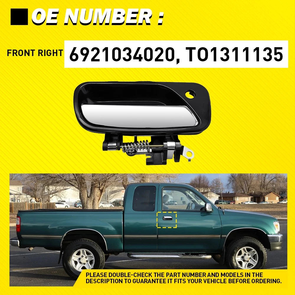 Front Passenger Side Exterior Door Handle for Toyota T100 (1993â1998)