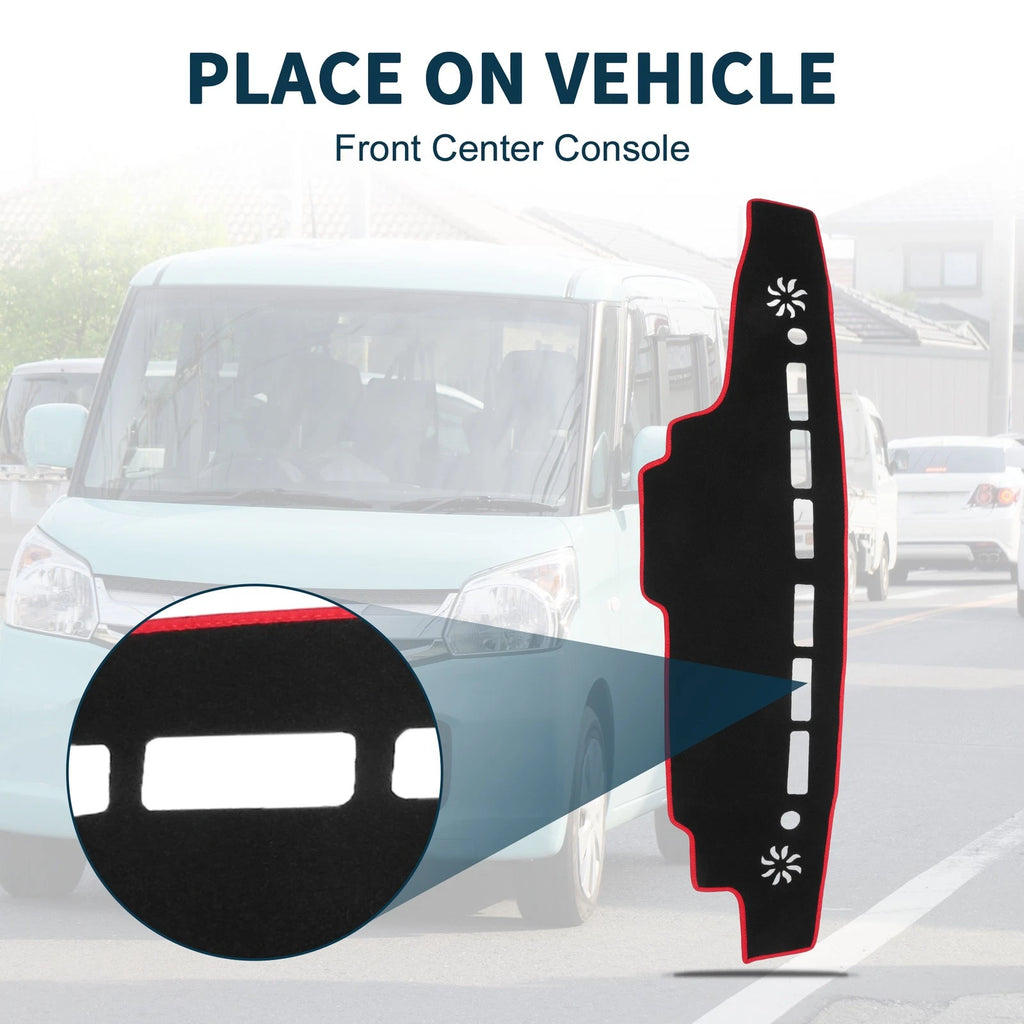 Dashboard Cover Mat for Suzuki Every DA17V (2015–2024) Black Red Set of 1