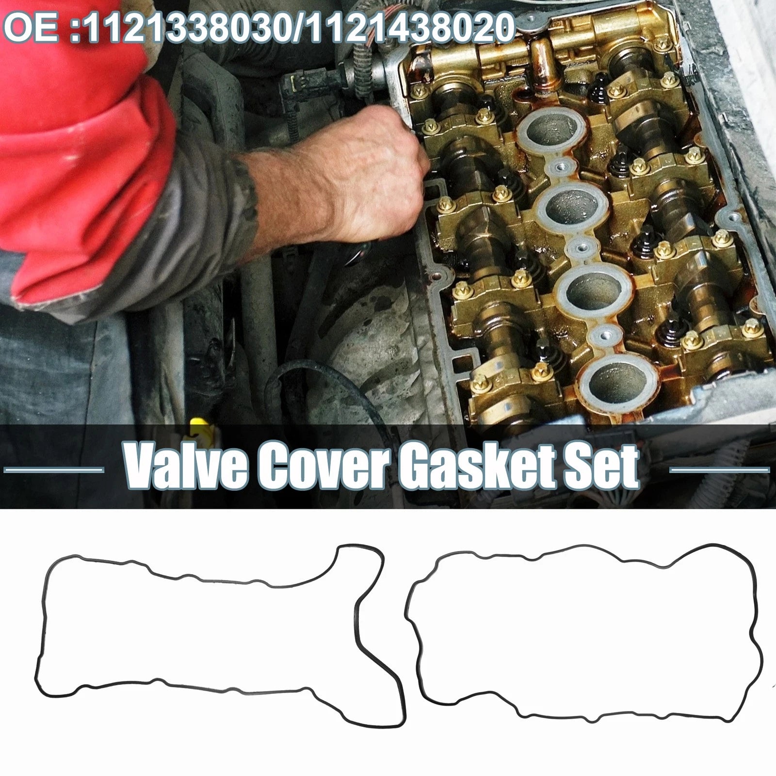 Set of 2 Valve Cover Gaskets for Lexus LS460 (2013–2017) No. 1121338030/1121438020