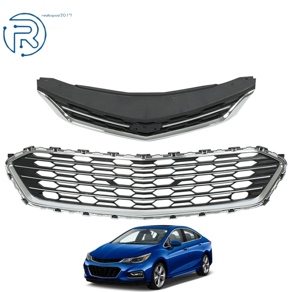 Grille Set with Chrome for Chevy Cruze Sedan (2016–2018)