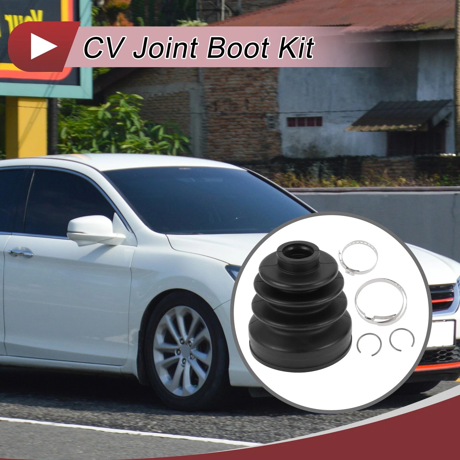 Inner CV Joint Boot Kit with Clamps for Honda Accord (2008–2012) 44017TA0A00