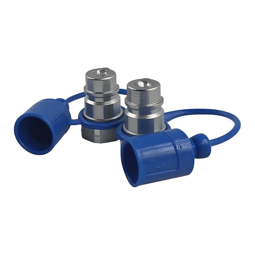 Set of 2 Hydraulic Male Quick Connect Couplings 1/2 inch NPT for Farm Use