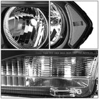 Set of 2 Black Housing Clear Corner Headlights for Dodge Durango (2011–2013)