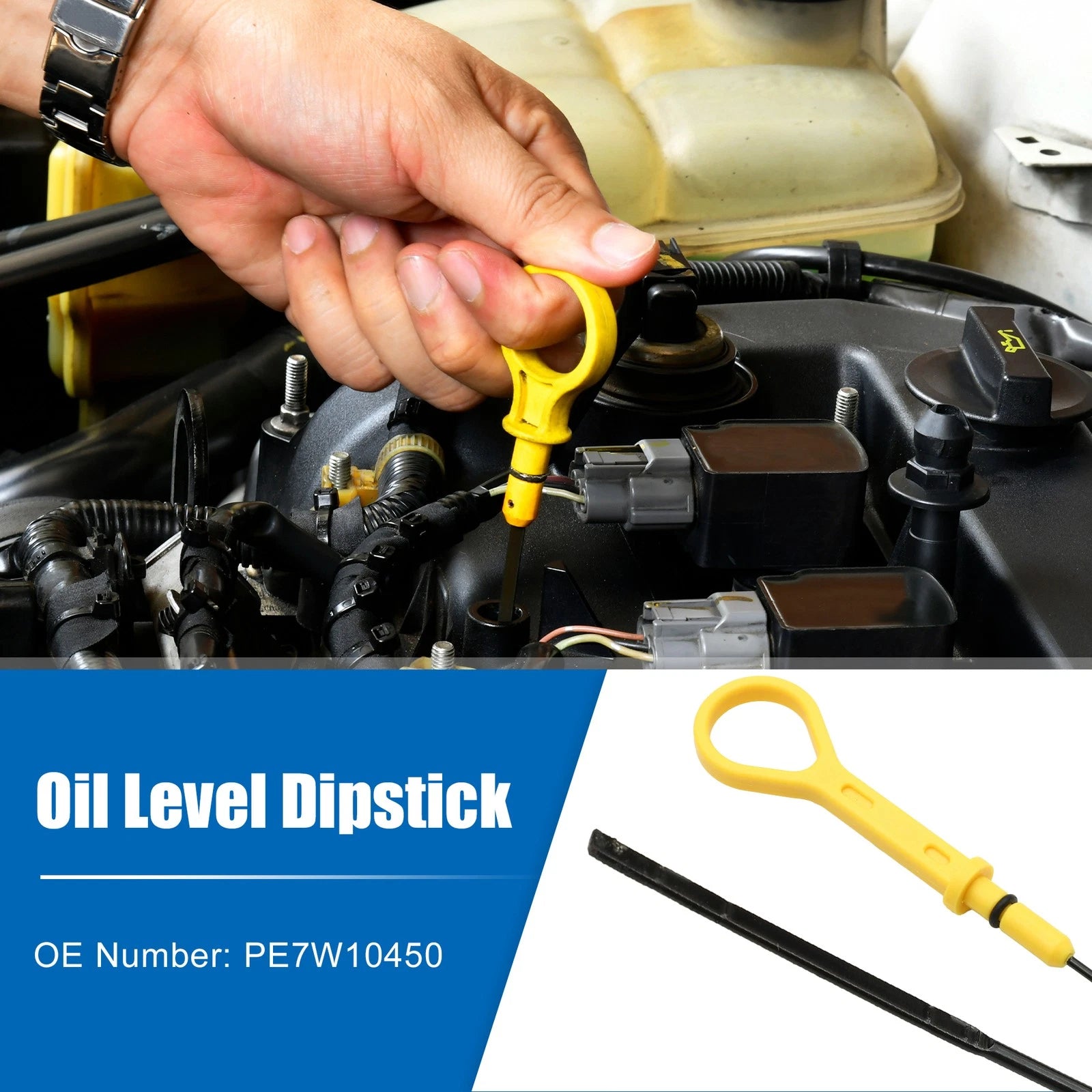 Engine Oil Fluid Level Dipstick for Mazda 626 LX (1998–2002) No.PE7W10450