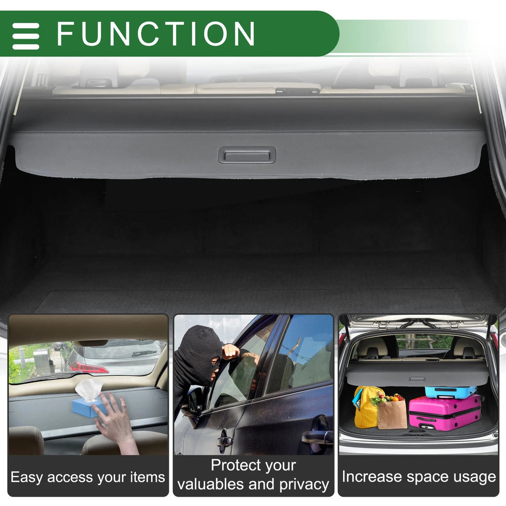 Retractable Cargo Cover for Ford Bronco Sport (2021–2025) Carbon Fiber Black