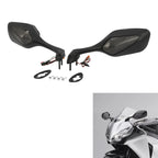 Set of 2 Black Rear View Mirrors with LED Turn Signal for Honda CBR1000RR (2008–2016)