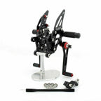 Aluminum Rearsets Footpegs Pedals for Aprilia RSV4 1000 (2009–2012) Black T9