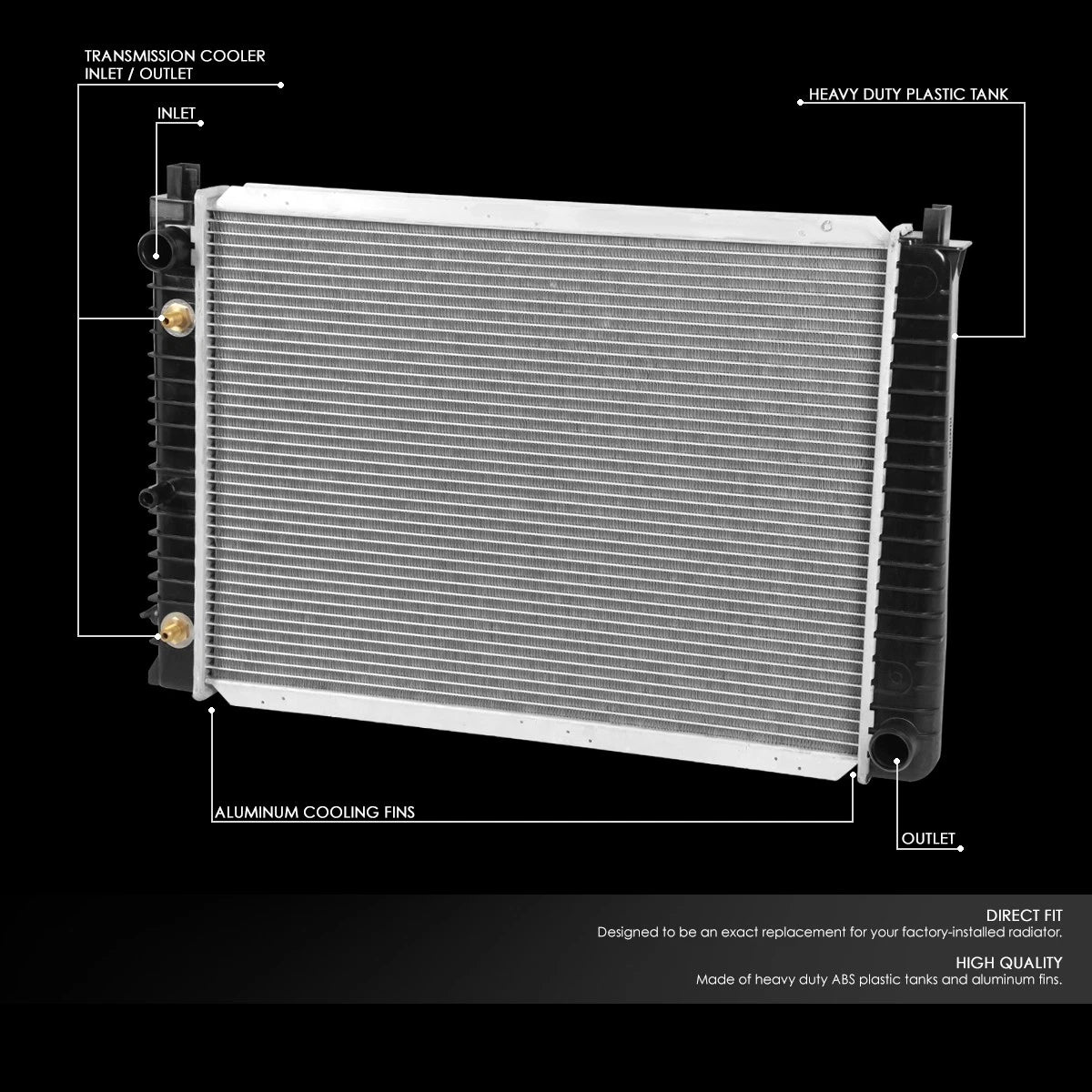 Aluminum Core Replacement Radiator for Volvo 740/940 (1987–1995)