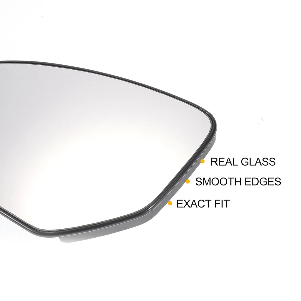Left Side Heated White Mirror Glass for Honda Civic (2012–2017)