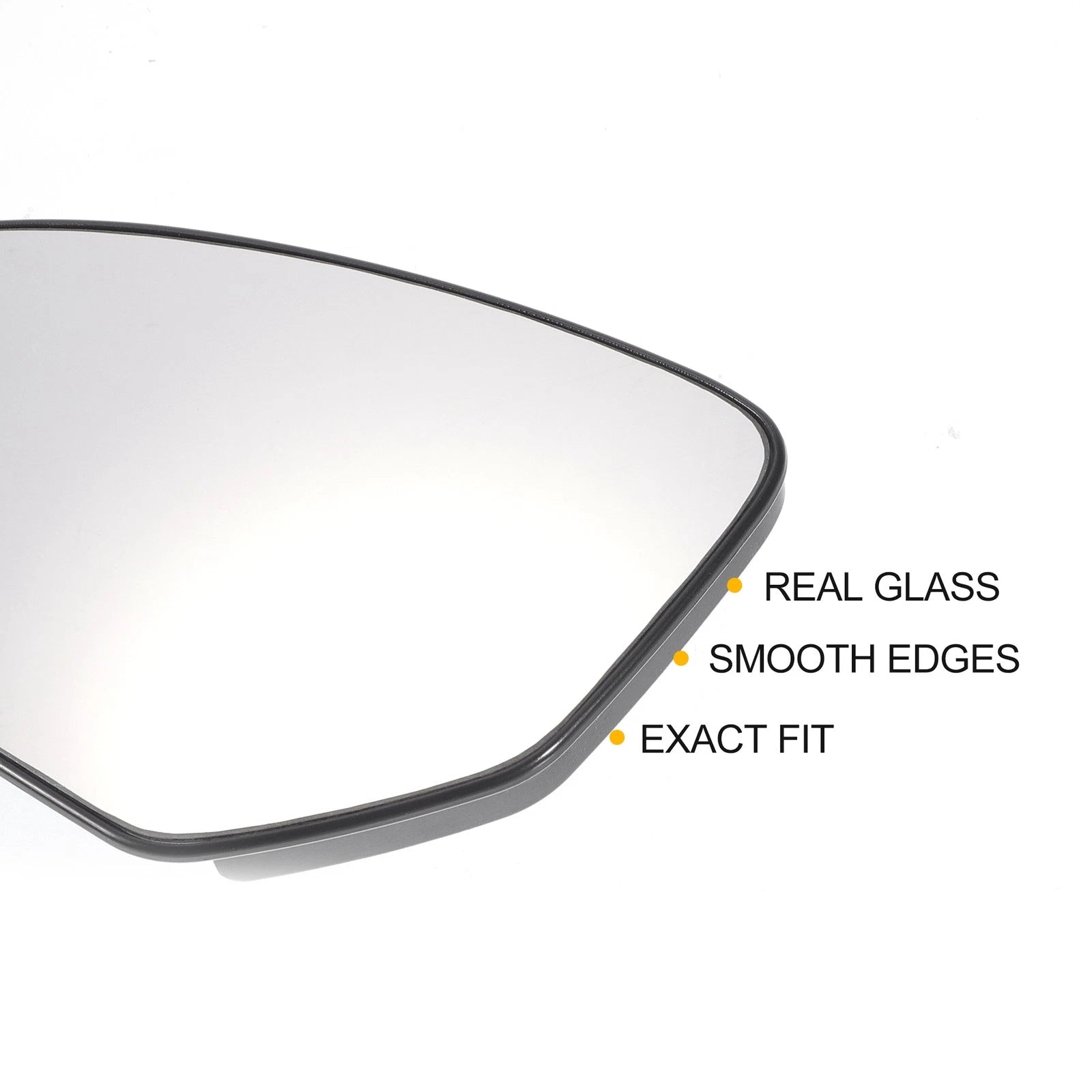 Left Side Heated White Mirror Glass for Honda Civic (2012–2017)
