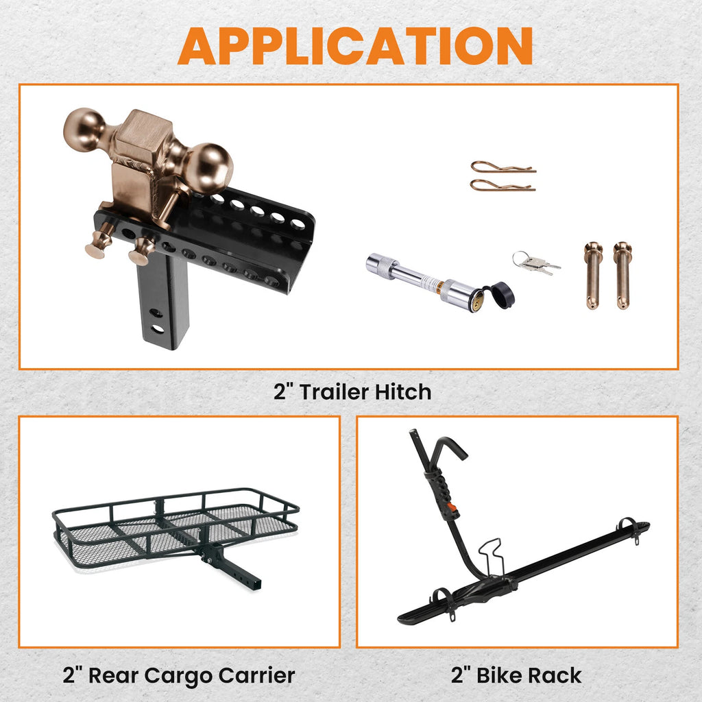 Class III Rear Trailer Hitch Receiver Kit for Ford Bronco (2021-2024)
