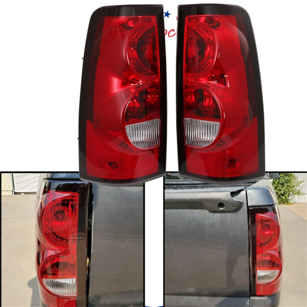 2X Red Tail Lights for Chevy Silverado 1500 2500 3500 HD (2003–2006)