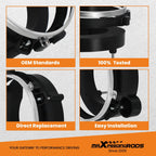 Headlight Bulb Brackets with Light Rings for Jeep Wrangler (1997-2006)