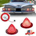 2X Rear Red LED Tail Brake Lights for Chevrolet Impala Bel Air Biscayne El Camino (1960–1961)