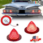 2X Rear Red LED Tail Brake Lights for Chevrolet Impala Bel Air Biscayne El Camino (1960–1961)