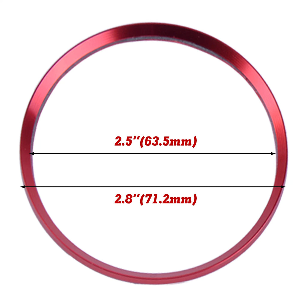 4PCS Red Aluminum Wheel Hub Cap Ring Covers for Audi A4 Q5 TT (2008-2016)