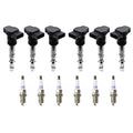 Set of 6 Ignition Coils & Denso Platinum Spark Plugs for Audi A6 Allroad Quattro