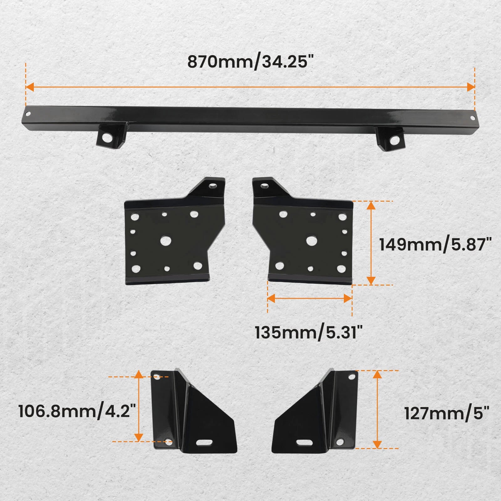 Rear Shock Crossmember Relocation Kit for Chevy Camaro Firebird (1967-1969)
