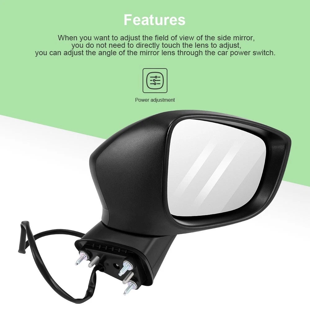 RH Mirror for Toyota Yaris Sedan (2016–2018) Manual Fold Signal Power