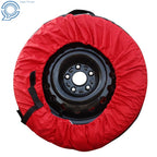 Set of 4 Tyre Bags for 22-31 Inch Tires, Red with Black Handle