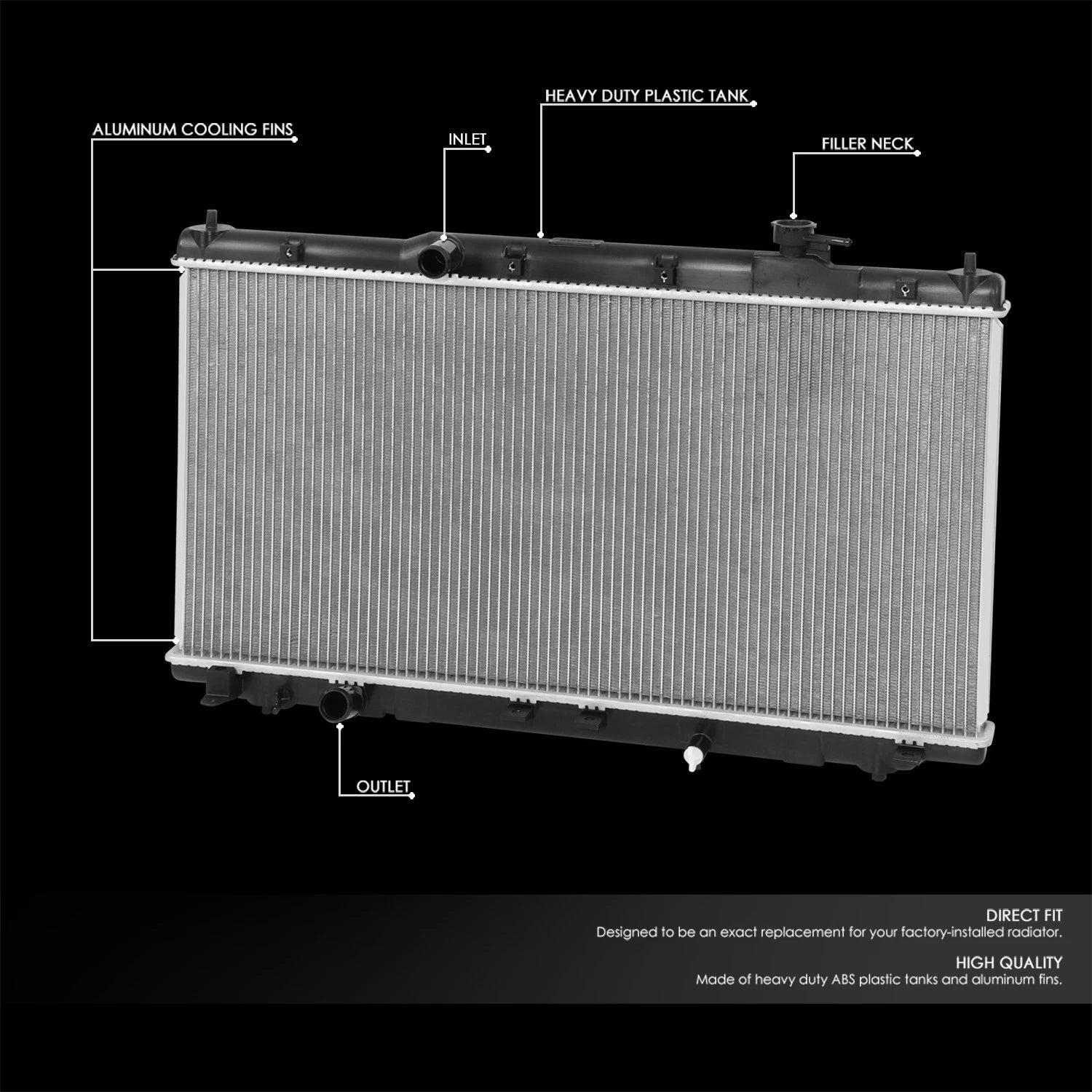 OE Style Aluminum Cooling Radiator for Acura TLX 3.5L (2015–2020) 13516